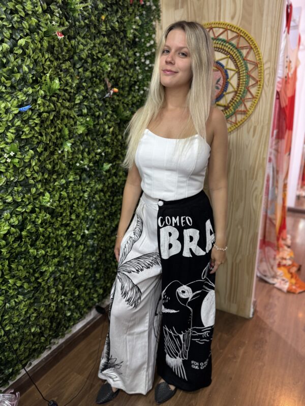 Blusa Cropped Branco Básico (desapego)