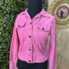 Casaco Jaqueta Veludo Zara Rosa (desapego)