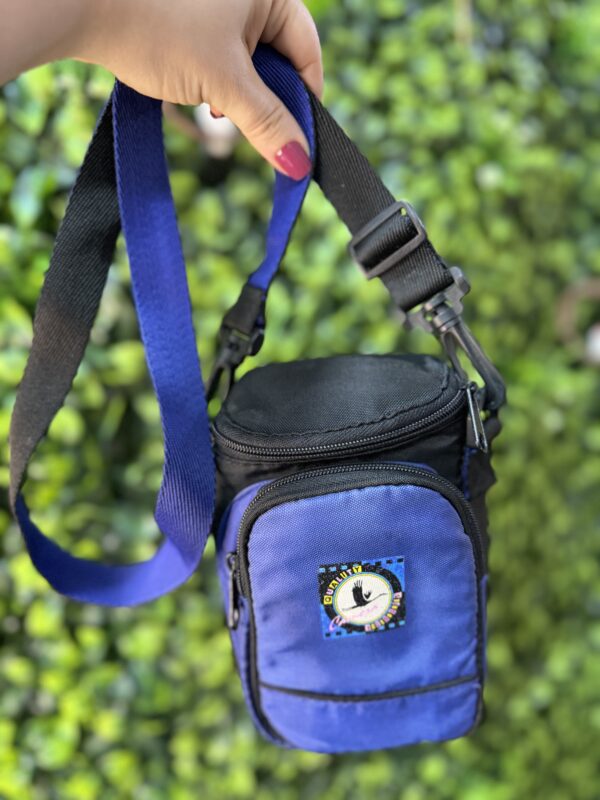 Bolsa Shouder Bag Preta E Azul Vintage (desapego)