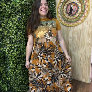 vestido Farm Cropped Pula Fogueira (desapego)