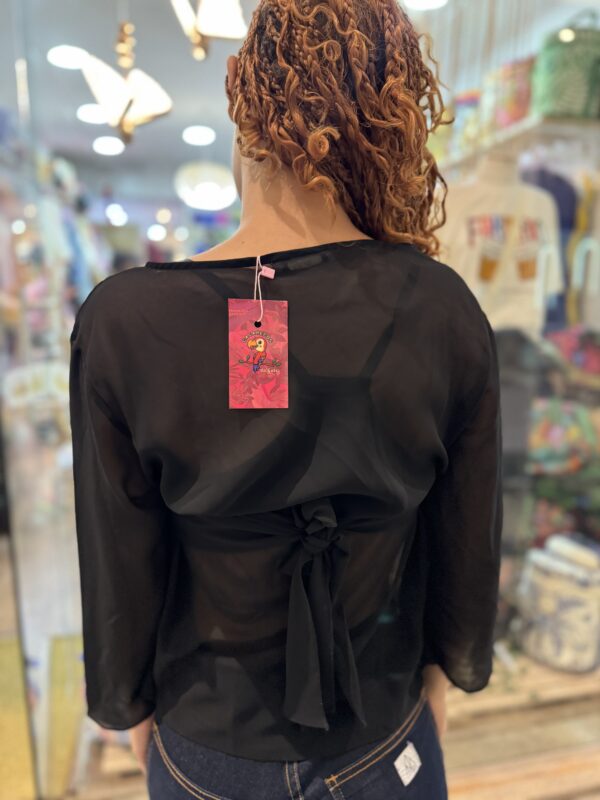 Blusa Preta Transparente (desapego) - Image 2