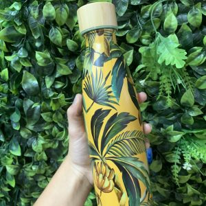 Garrafa Farm Glub Glub Estampada Folhagem Banana 500 ML (novo)