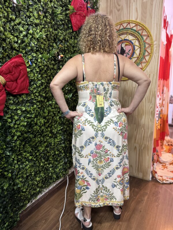 Vestido Farm Longo Branco Floral (novo) - Image 4