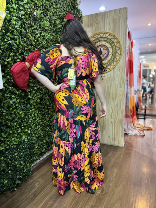 Vestido Longo Farm Estampa Bananas (novo) - Image 3