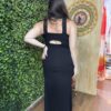 Vestido Farm Longo Preto Canelado (novo) - Image 3
