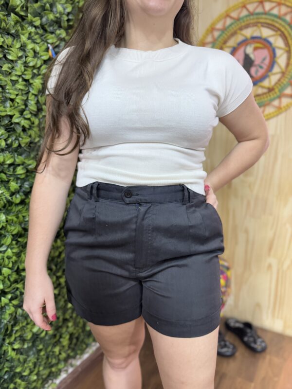 Short Social Preto Vintage  (desapego)