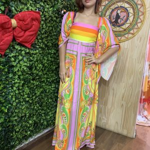 Vestido Farm Estampado Lenço Tucano (novo)