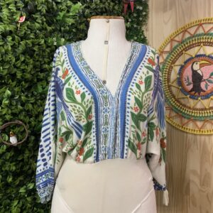 Body Farm Estampado Azul Floral (desapego)