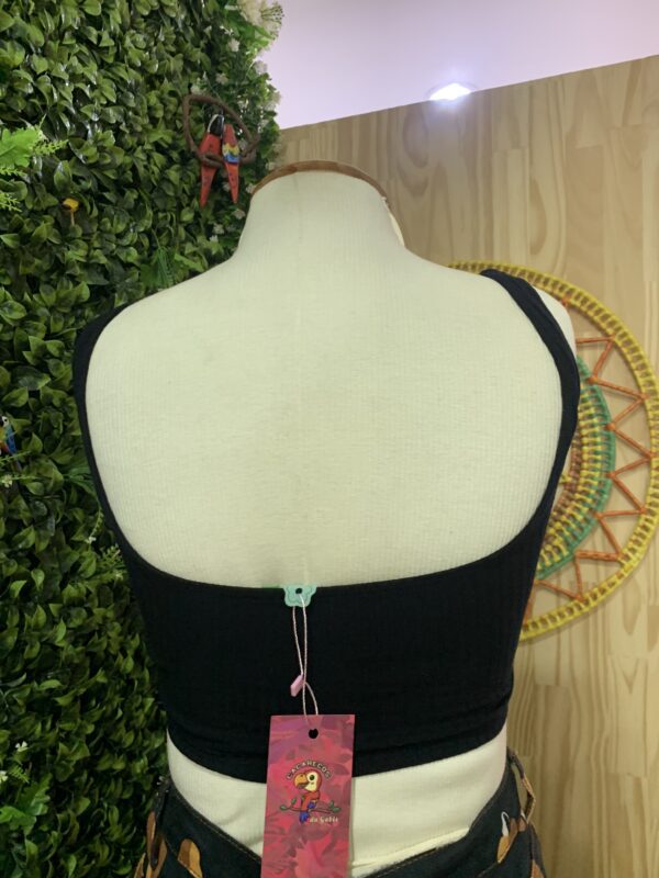 Cropped Top Farm Preto Liso (desapego) - Image 2