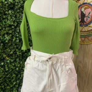 Short Jeans Farm Branco Básico (desapego)