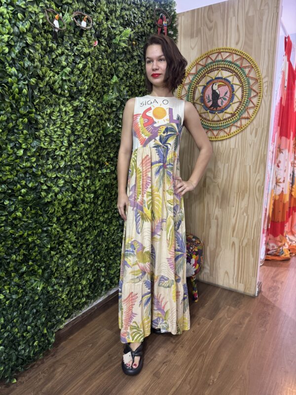 Vestido Cropped  Farm Siga O Sol Folhagem (desapego) - Image 4