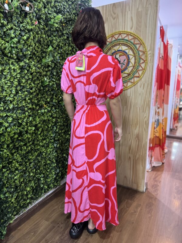 Vestido Farm Longo Rosa Caju (novo) - Image 3