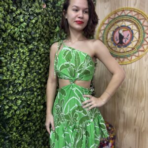 Vestido Farm Curto Natureza Linda Verde (desapego)