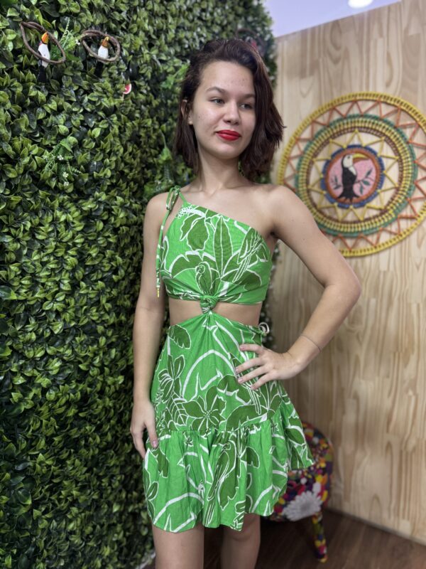 Vestido Farm Curto Natureza Linda Verde (desapego)