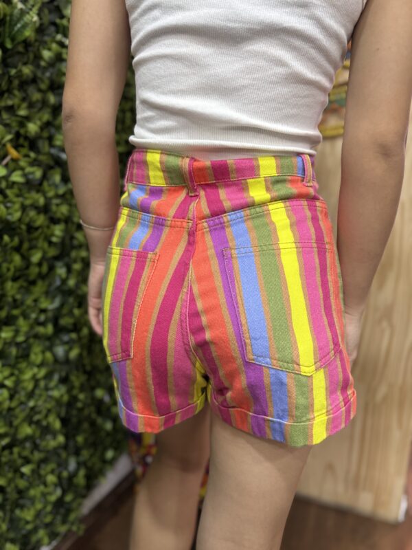 Short Jeans Farm Listras Coloridas (novo) - Image 3