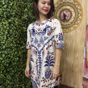 Vestido Tshirt Curto Farm Lenço Magia (novo)