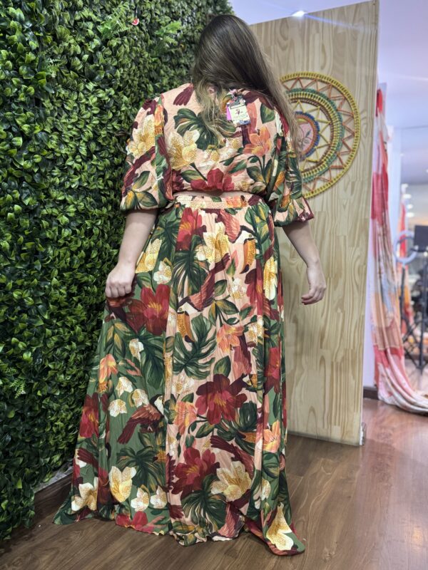 Vestido Longo Farm Tucano Floral Verde (desapego) - Image 3