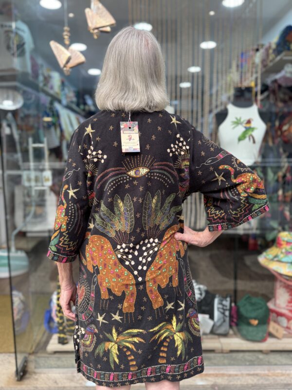 Vestido Curto Farm Estampado Selva Preto (desapego) - Image 3