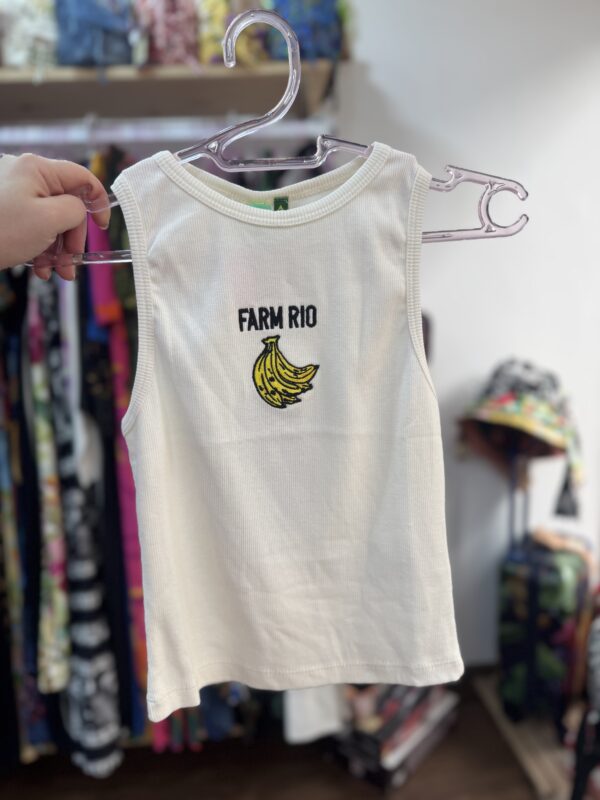 Camisa Regata Farm Rio Branca Banana (novo)