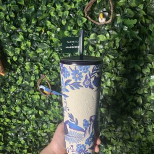 Copo Térmico Farm Starbucks Collab Lenço Azulejo 710ml (novo)
