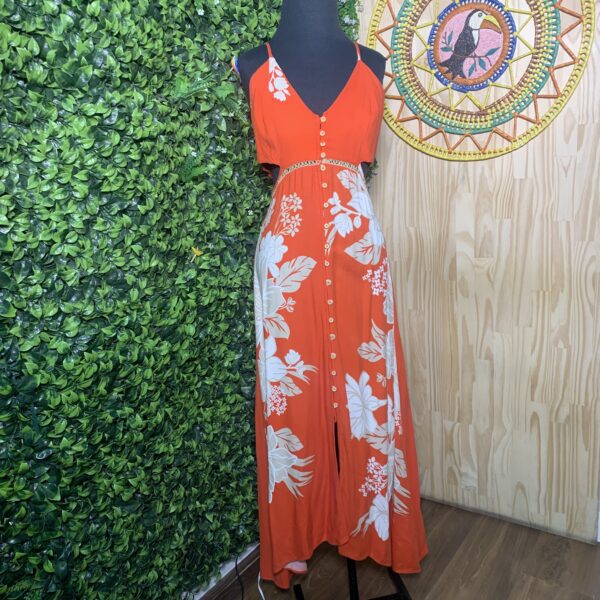 Vestido Longo Farm Floral (desapego)
